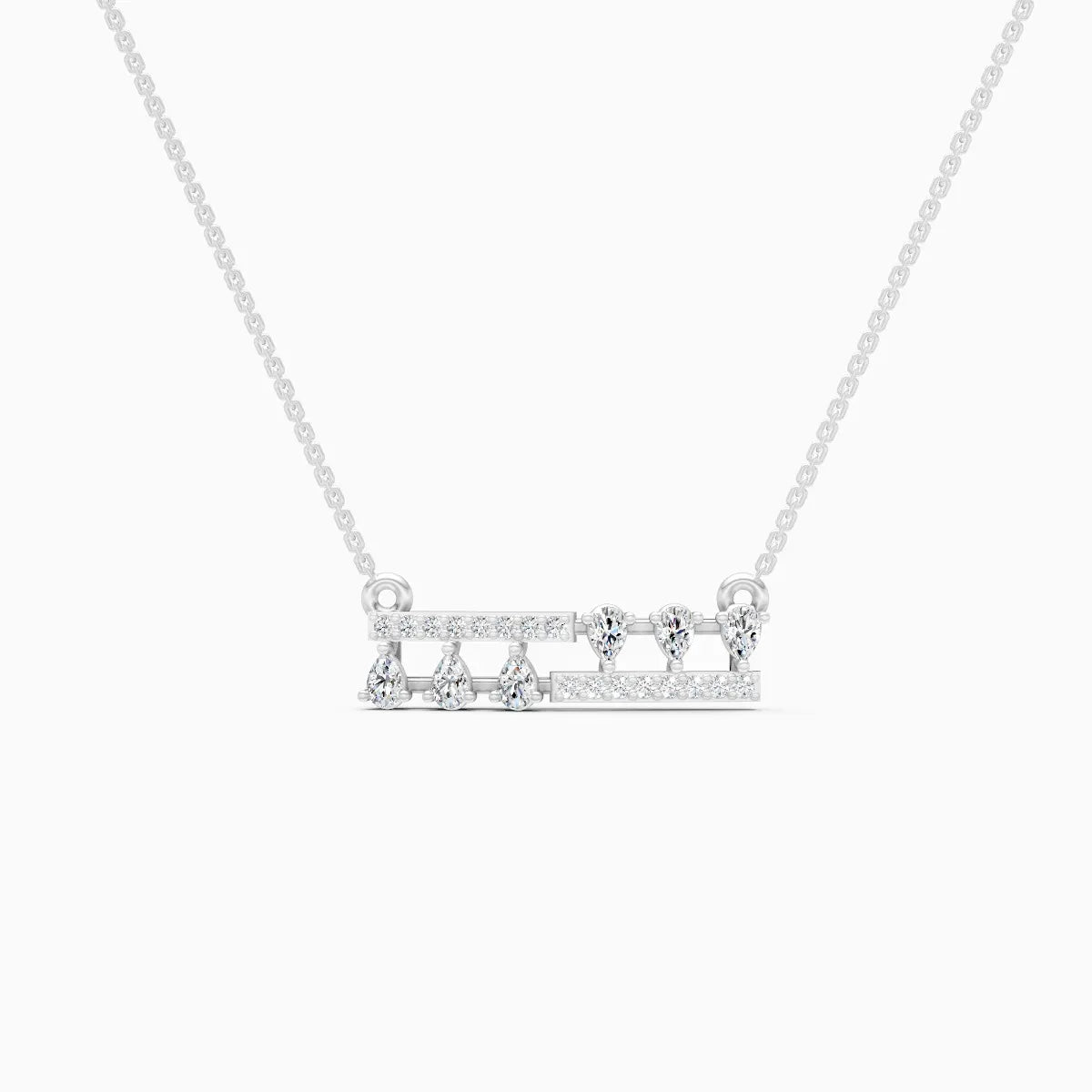 Pear-Cut Drop Diamond Necklace