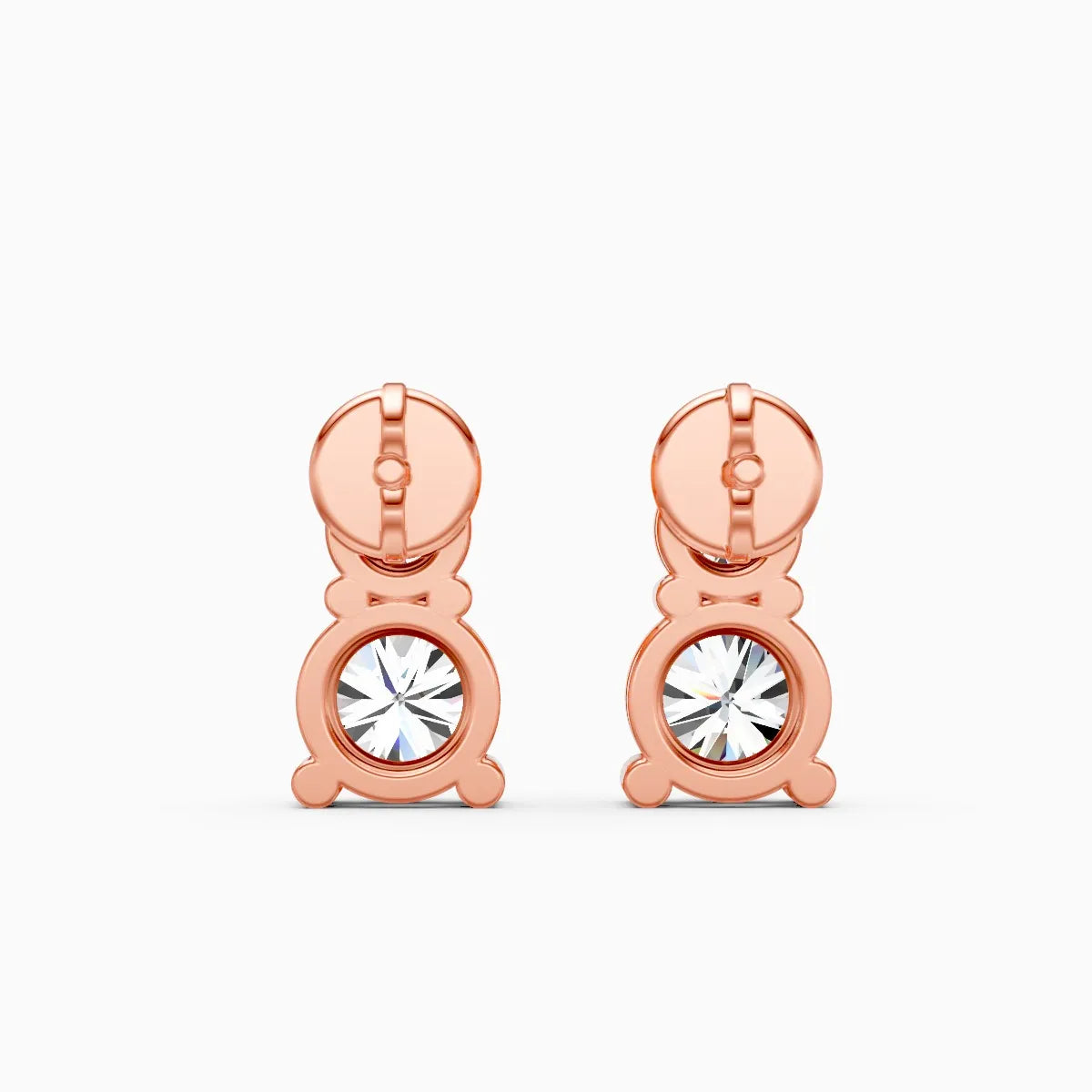 Twin Diamond Stud Earrings – Bold & Petite