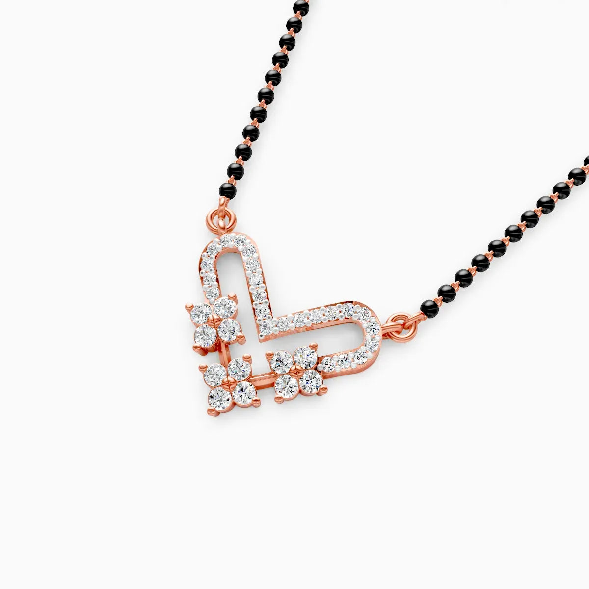V Shape Lab Grown Diamond Mangalsutra