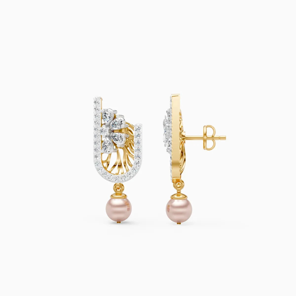 Serene Curve Lab Grown Diamond Earrings