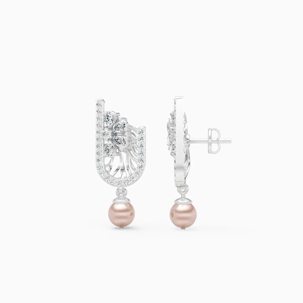 Serene Curve Lab Grown Diamond Earrings
