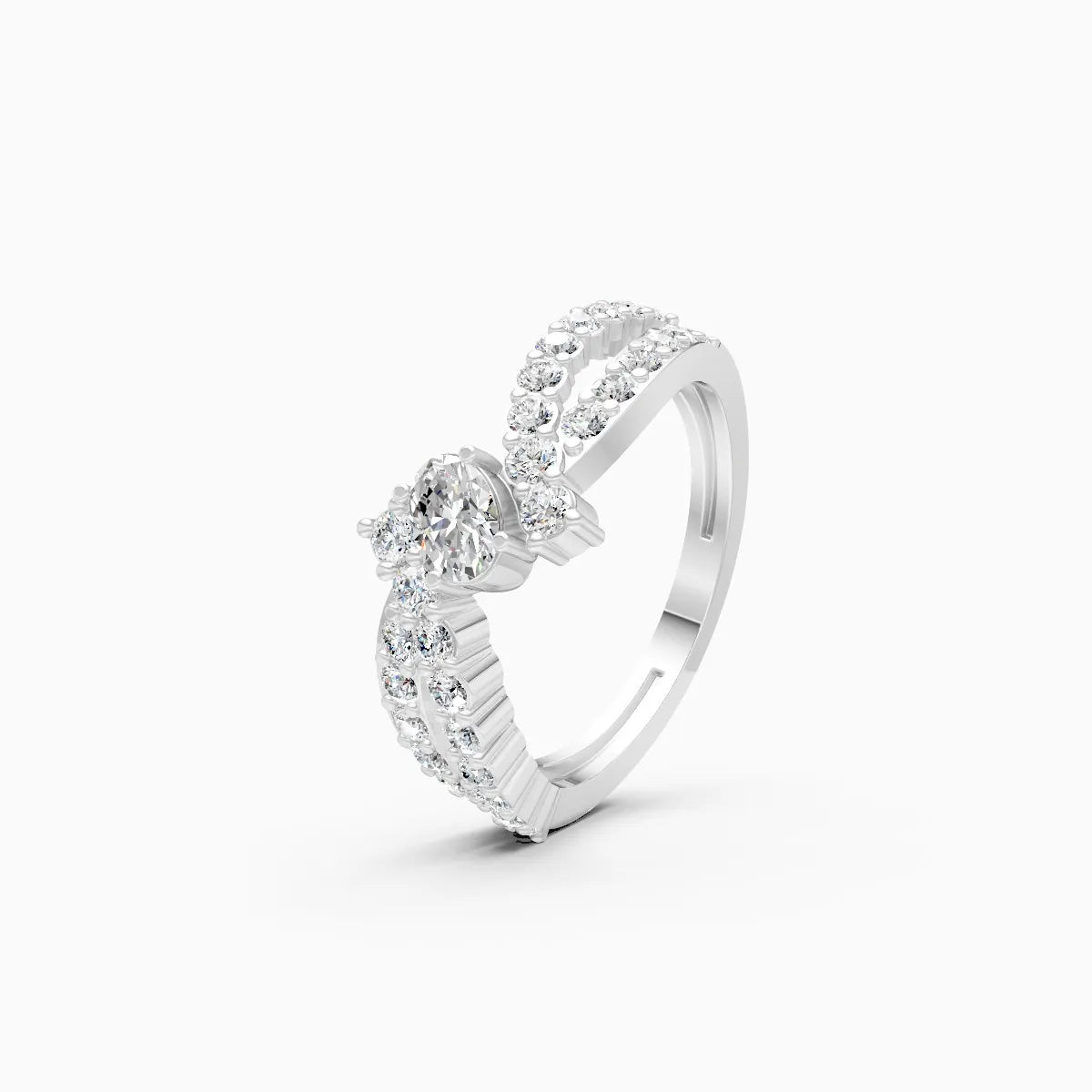 Crown Embrace Lab Diamond Ring