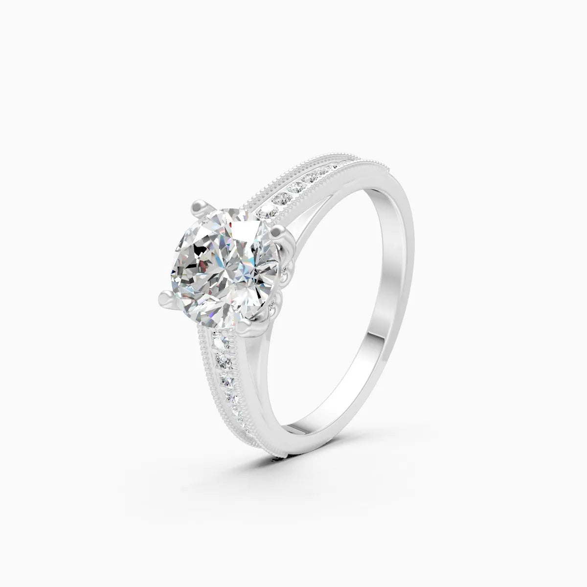 Statement Solitaire Diamond Minimal Ring