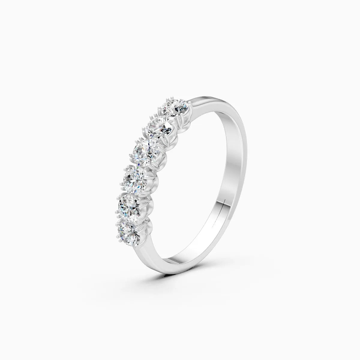 Elegant Prong-Set Diamond Half Eternity Ring