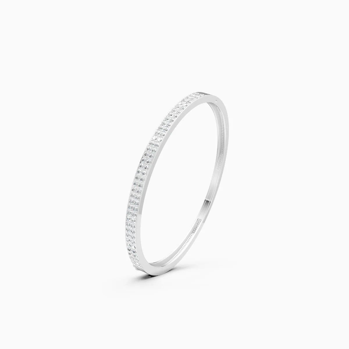 Eternity Two-Row Diamond Bangle