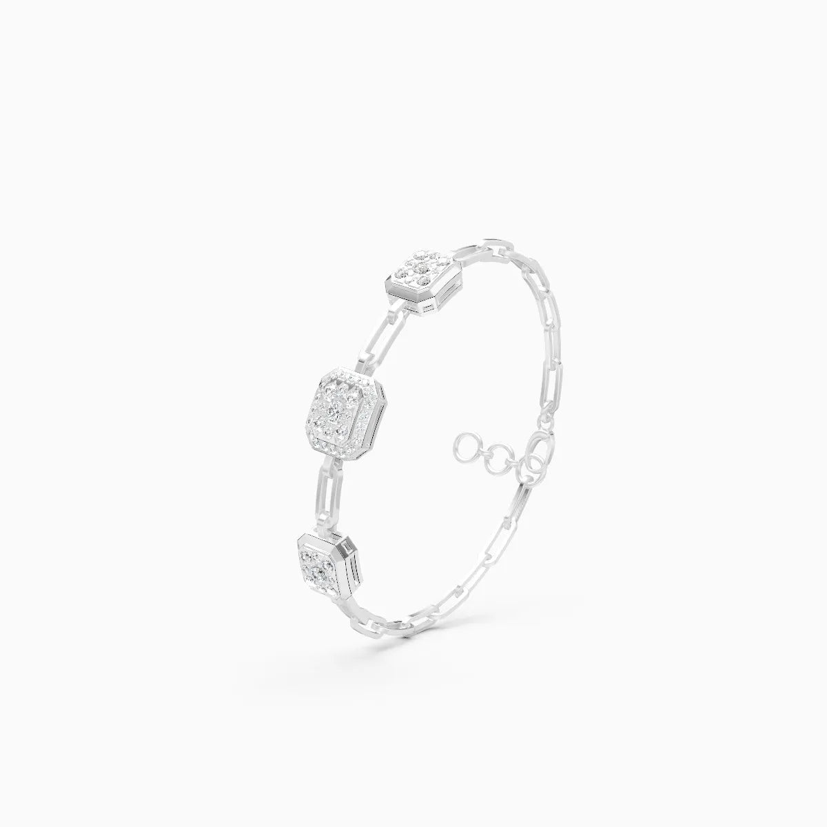 Linear Triple Accent Diamond Bracelet