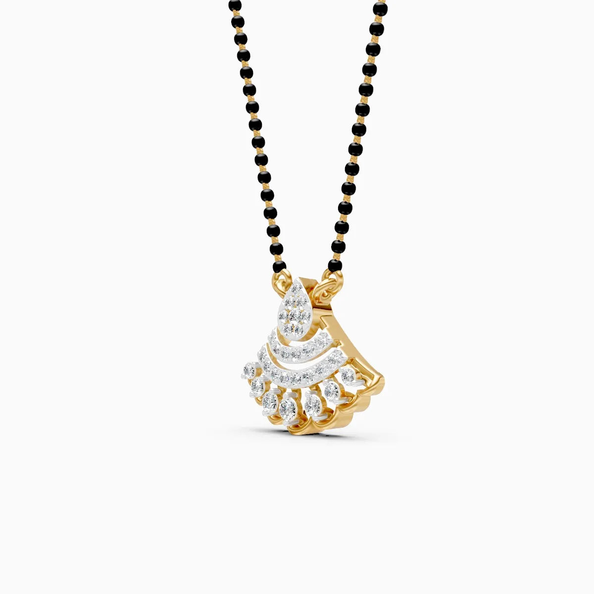 Modern Bell-Cut Style Pendant Mangalsutra
