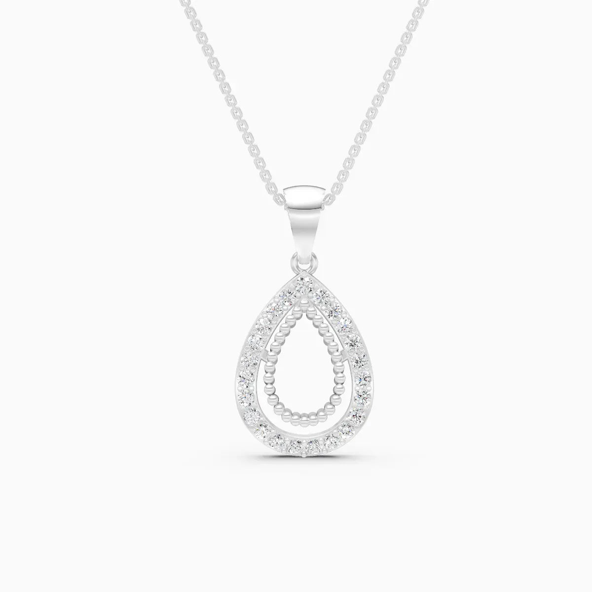 Teardrop Lab-Grown Diamond Pendant in 14K Gold