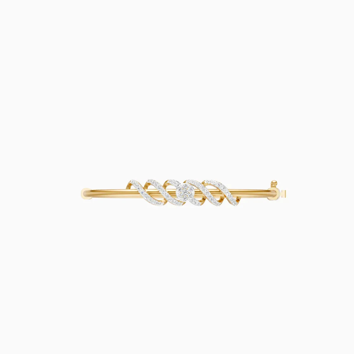 Glimmer Twisted  Diamond Kada Style Bracelet