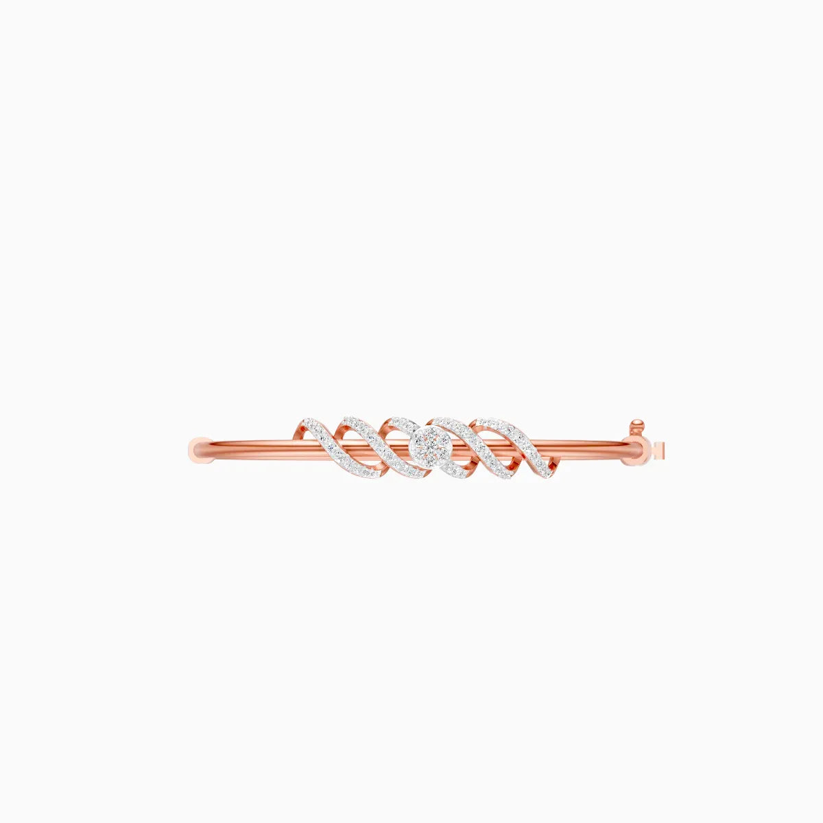 Glimmer Twisted  Diamond Kada Style Bracelet