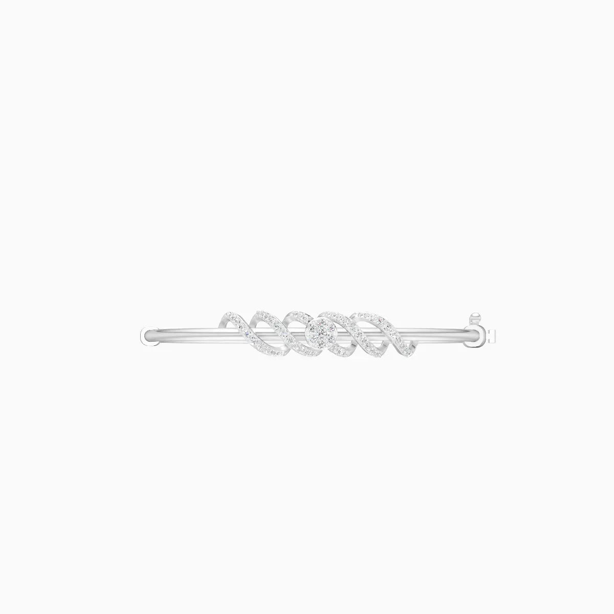 Glimmer Twisted  Diamond Kada Style Bracelet