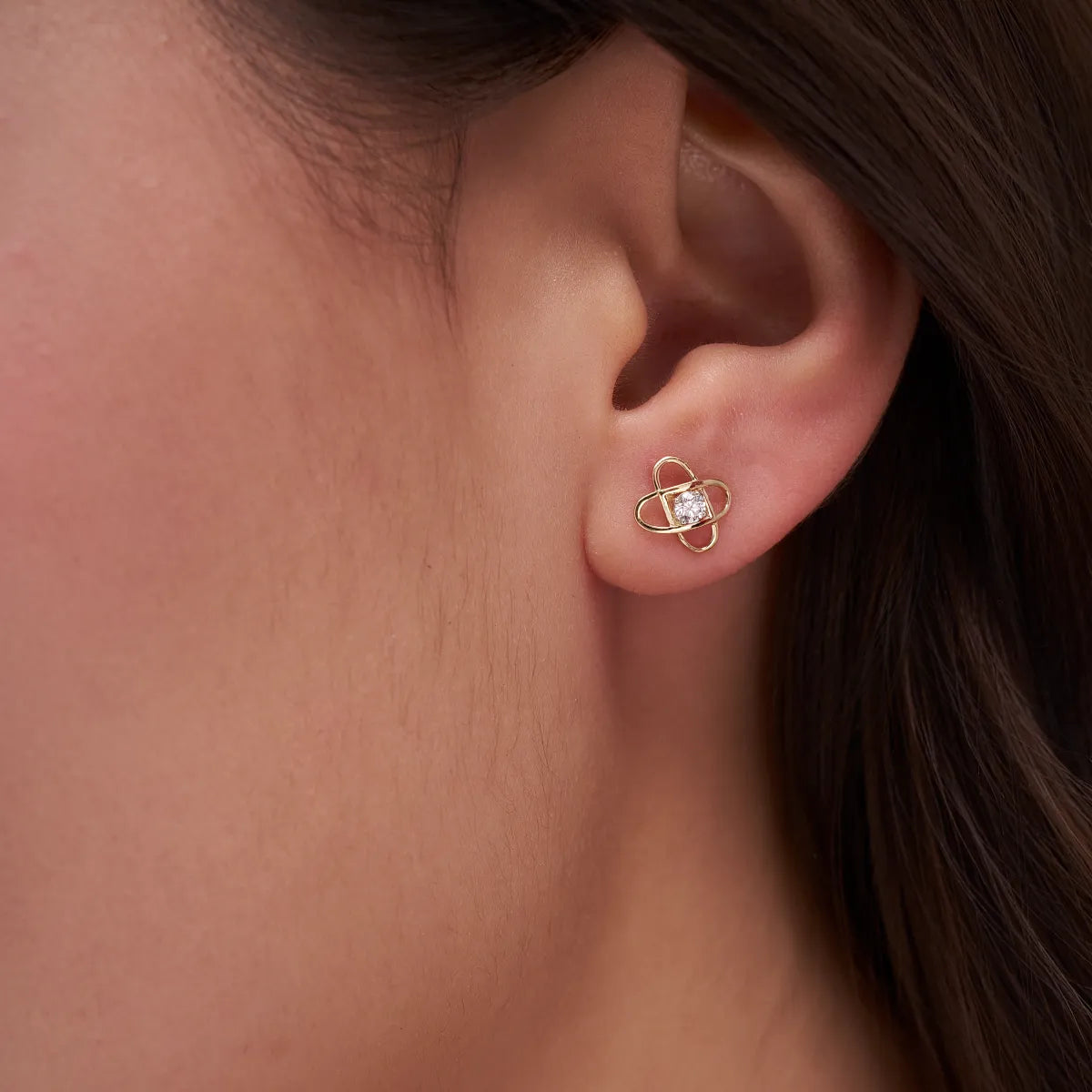 Infinity Knot Diamond Studs