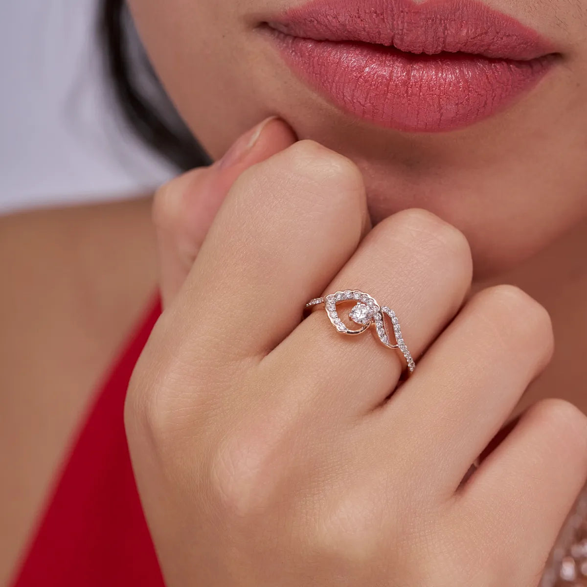 Infinity Swirl Lab Grown Diamond Ring