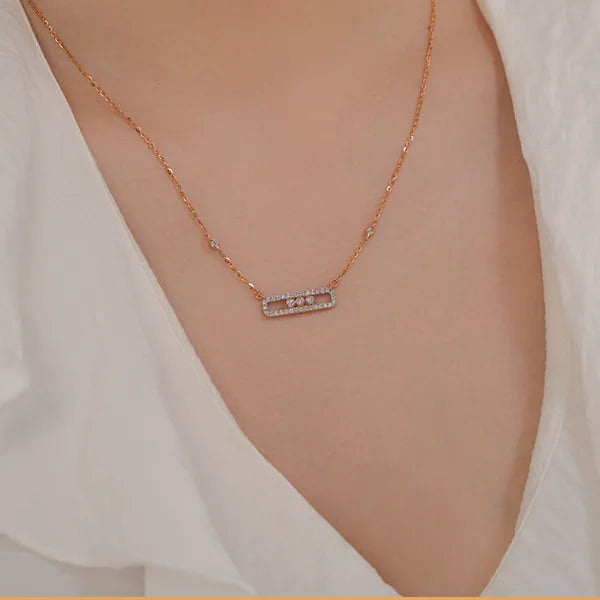 Radiant Bar Necklace with Lab Grown Diamonds