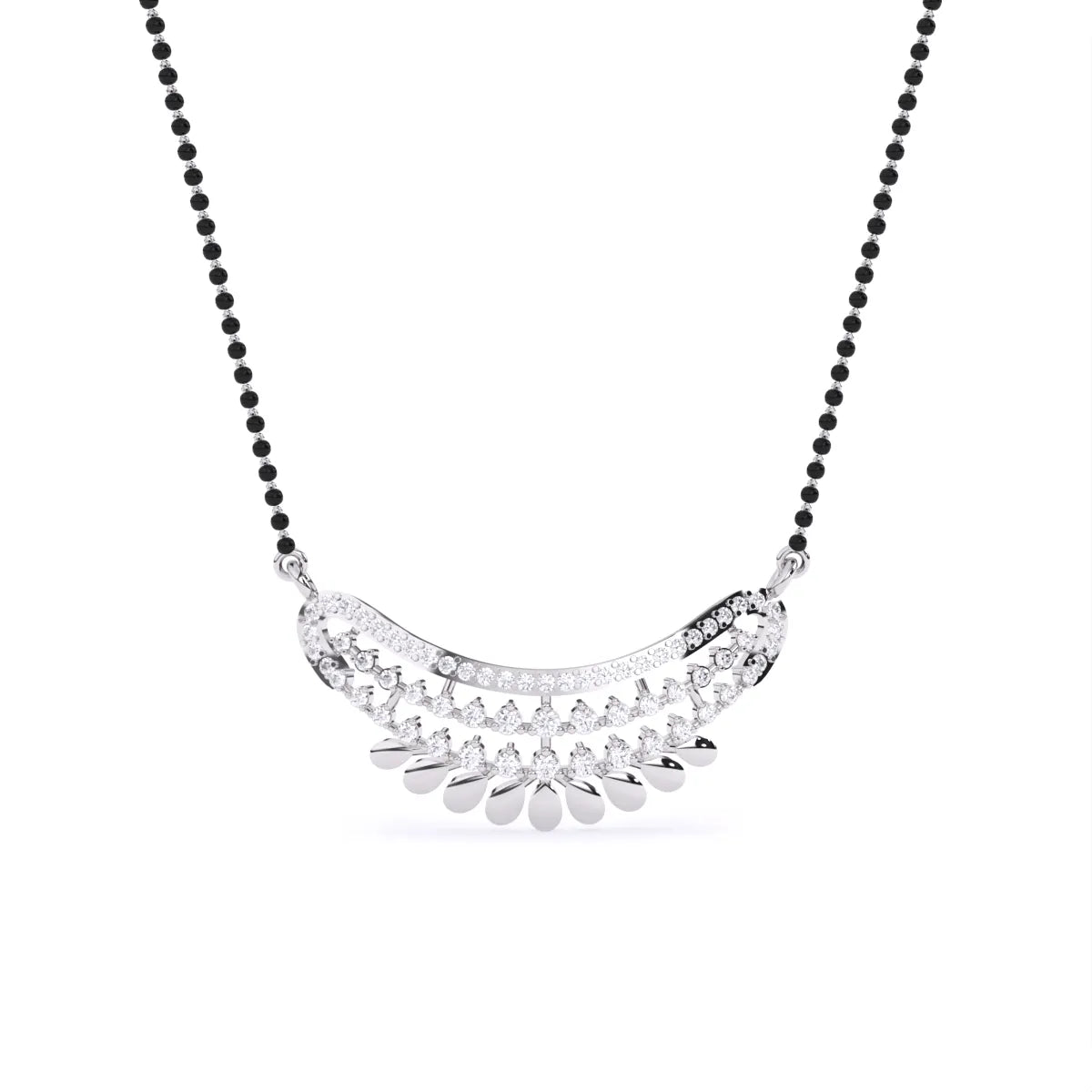 Modern Layered Small Diamond Mangalsutra