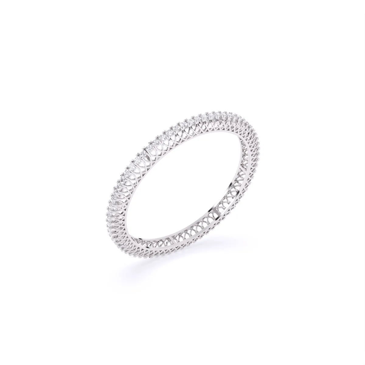 Solitaire Lab Grown Diamond Gold Bangles