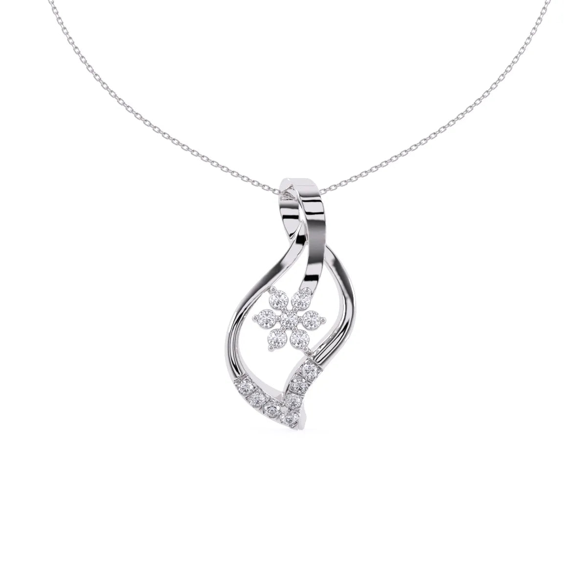 Curved leaves cluster Pendant