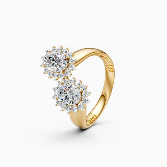 Twin Bloom Lab Grown Diamond Ring