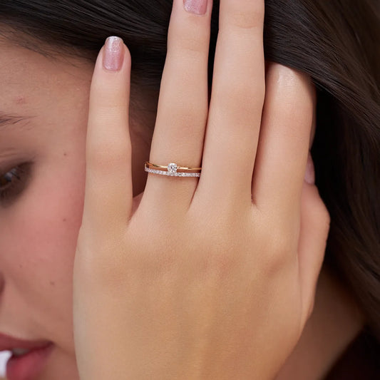 Solitaire Curve Diamond Ring