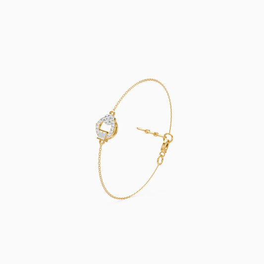 Open Circle Baguette Light weight Bracelet