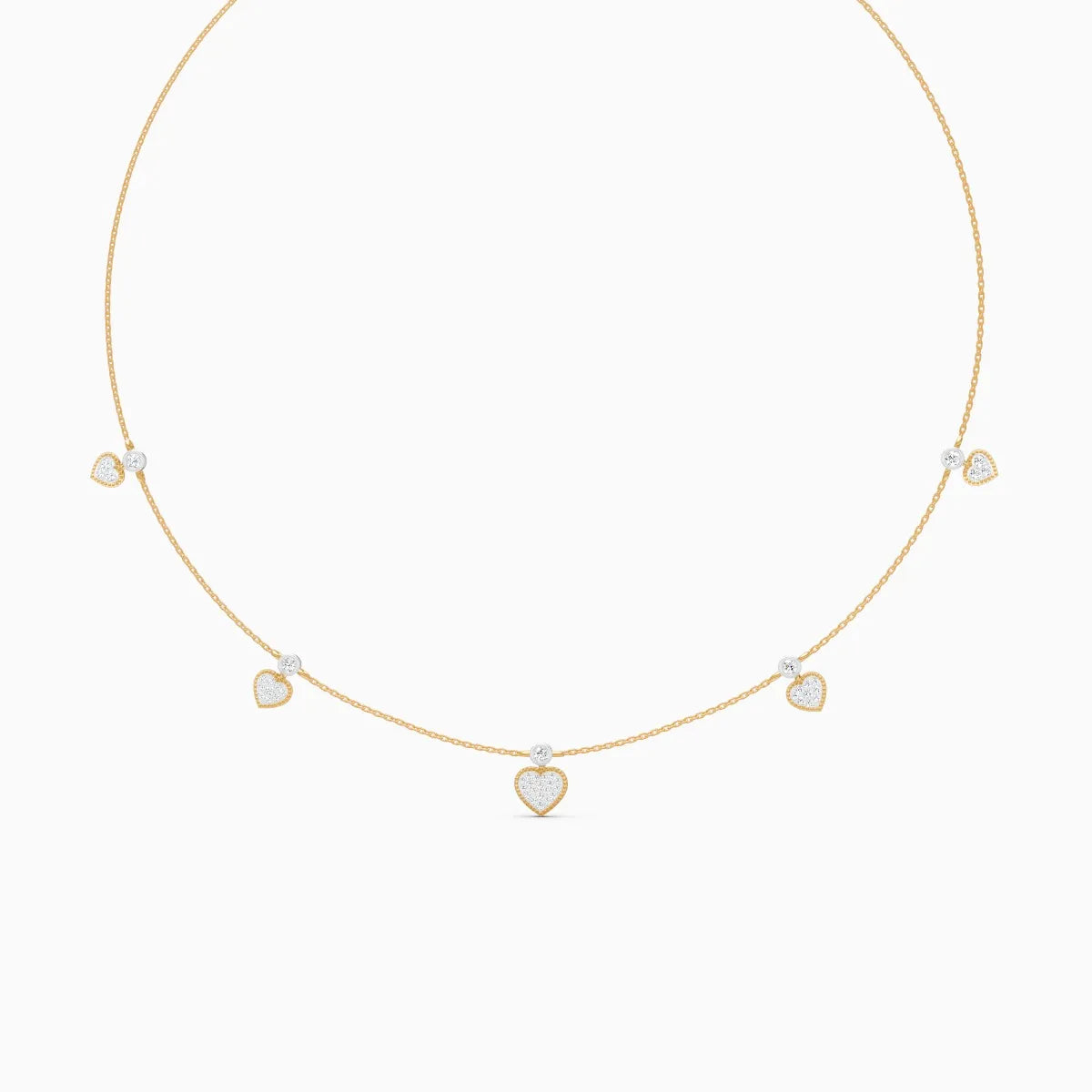 Blush Heart Charm Lab Diamond Chain