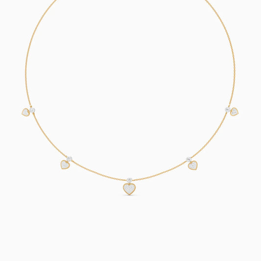 Blush Heart Charm Lab Diamond Chain