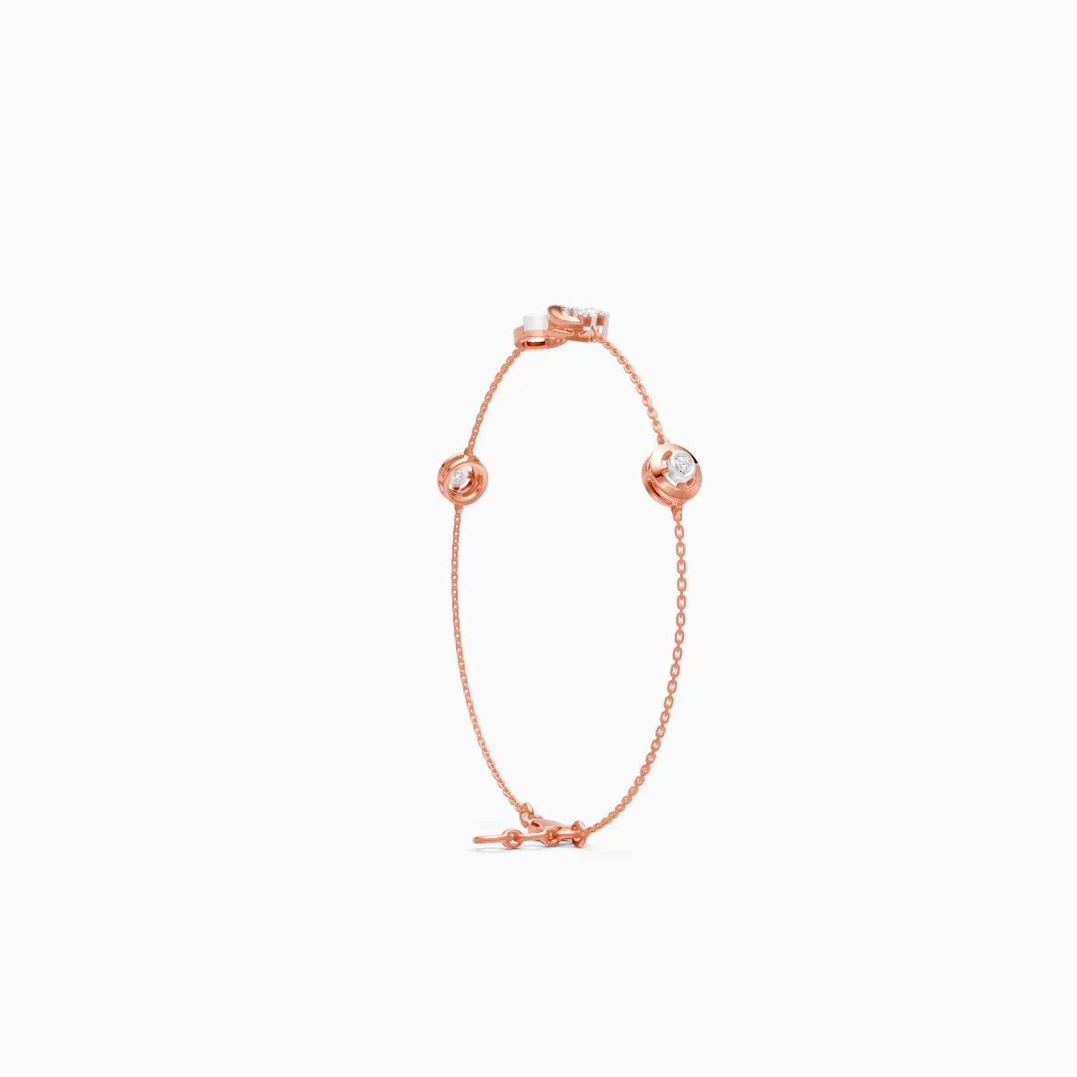 Infinity Shape Round Box Chain Bracelet