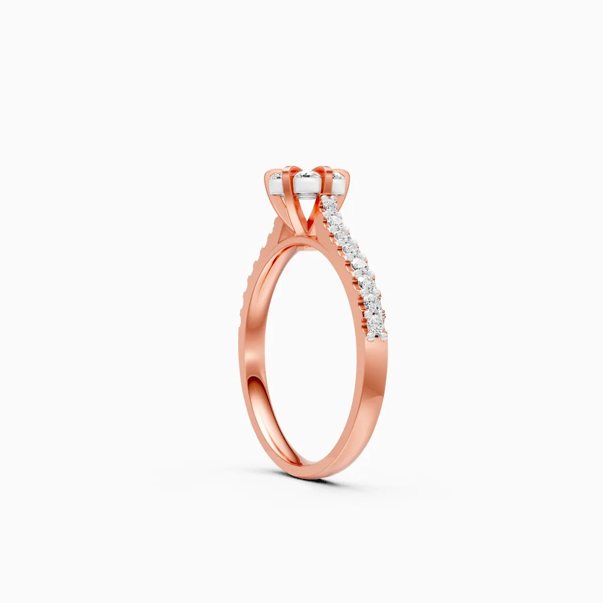 Center Blossom Mini Diamond Ring