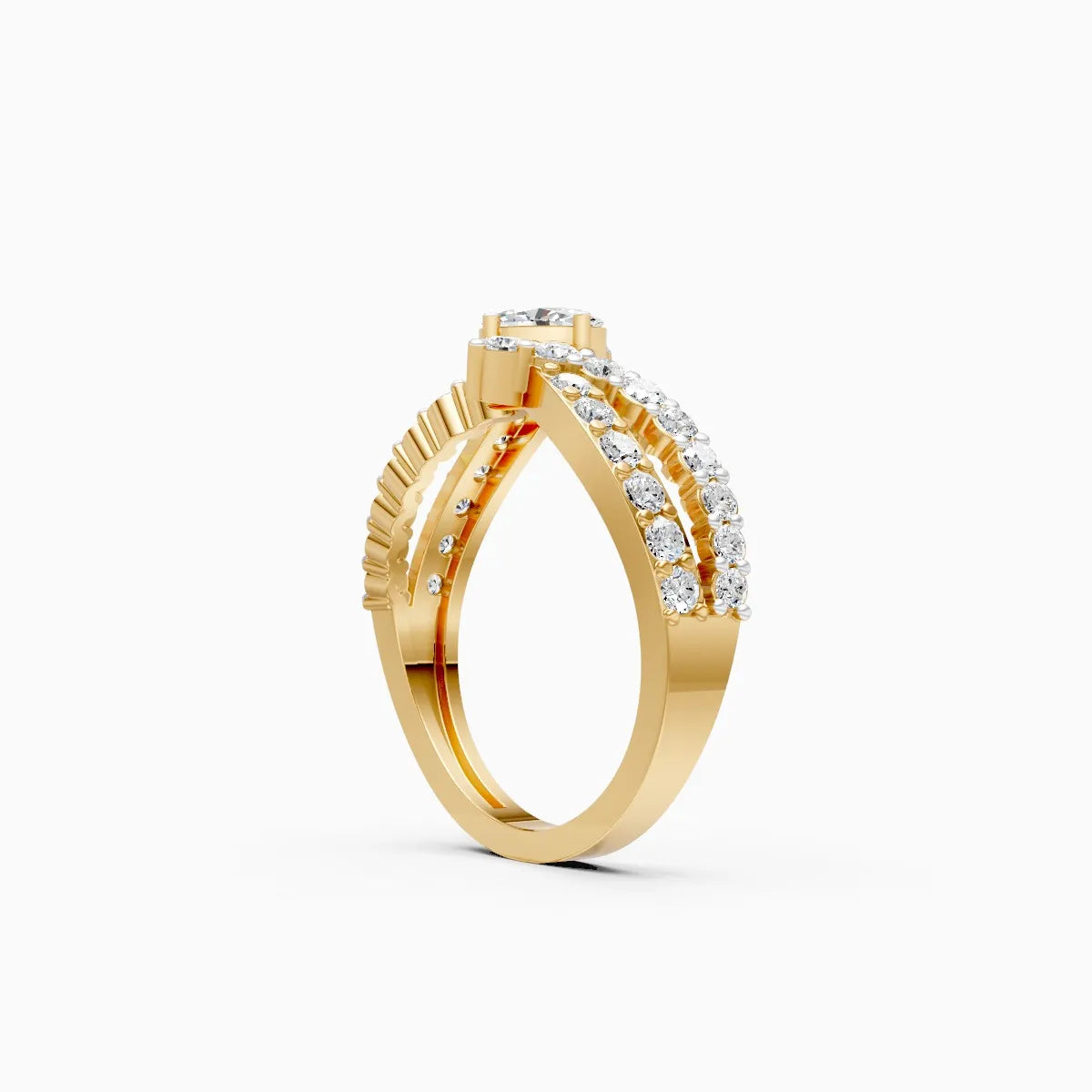 Crown Embrace Lab Diamond Ring