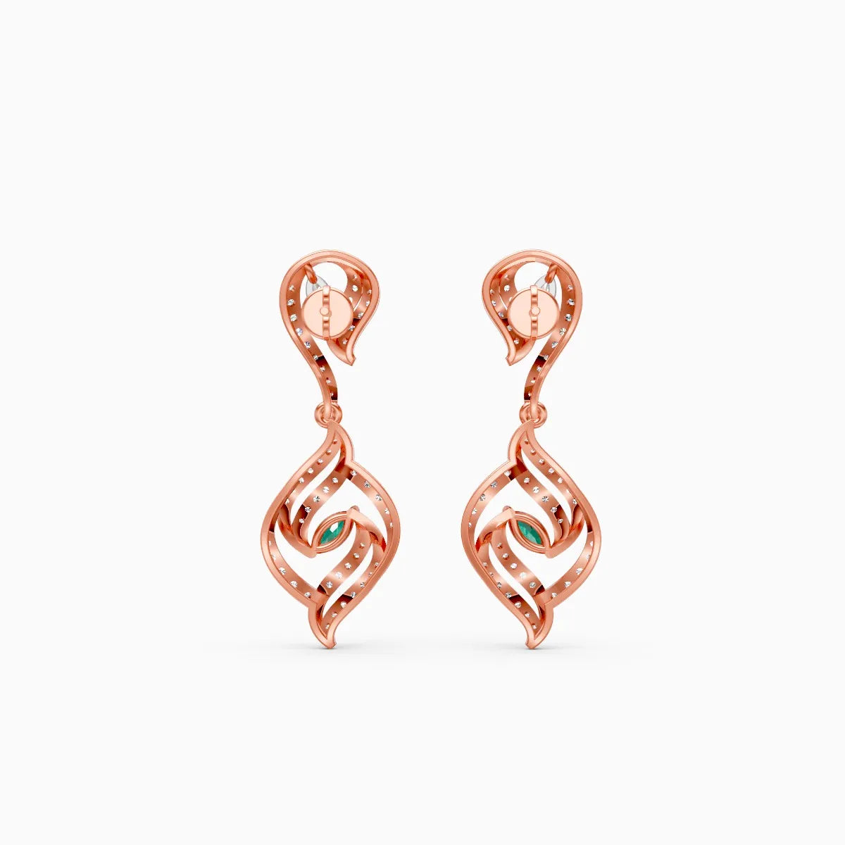 Whispering Leaf Lab Grown Diamond Earrings