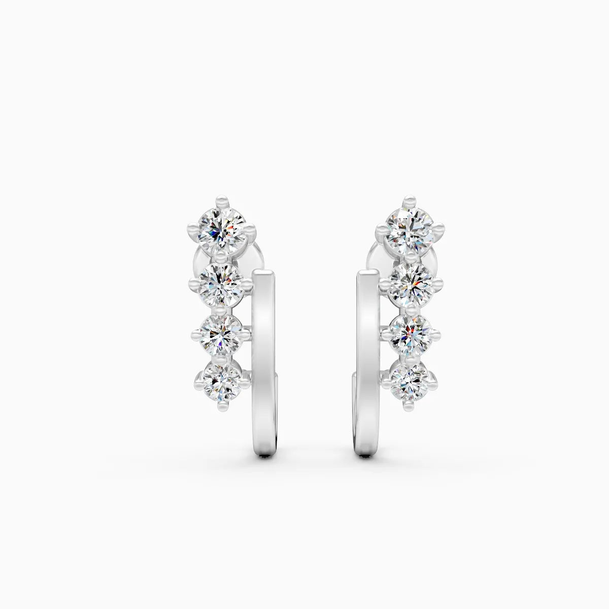 Modern Line Lab Grown Diamond Earrings