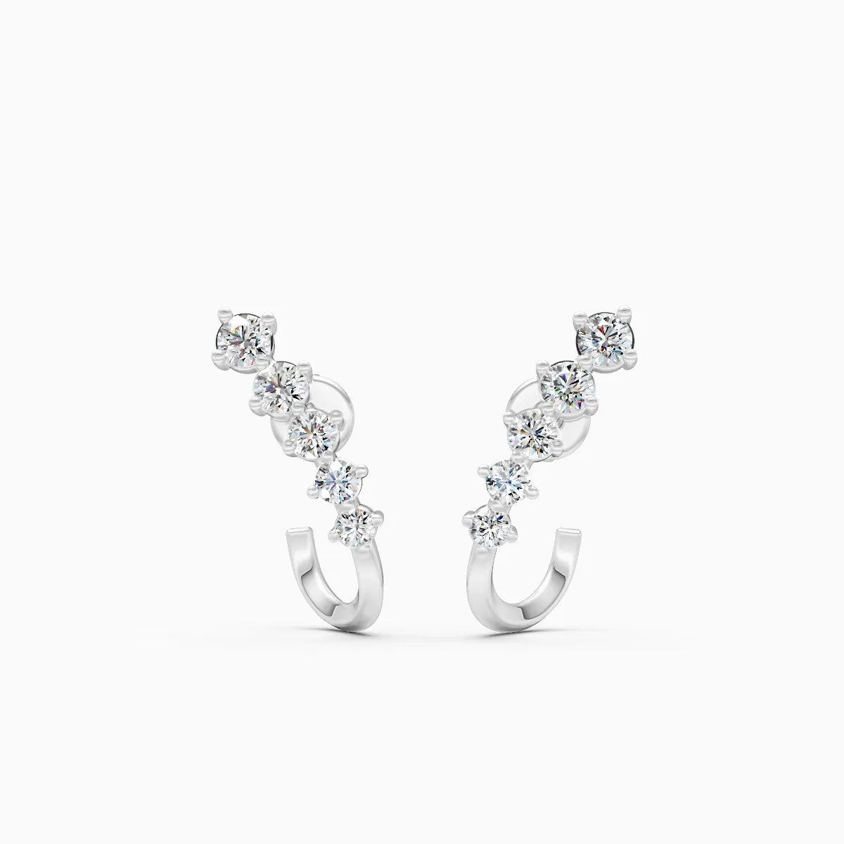 Sleek Curve Lab Grown Diamond Studsa