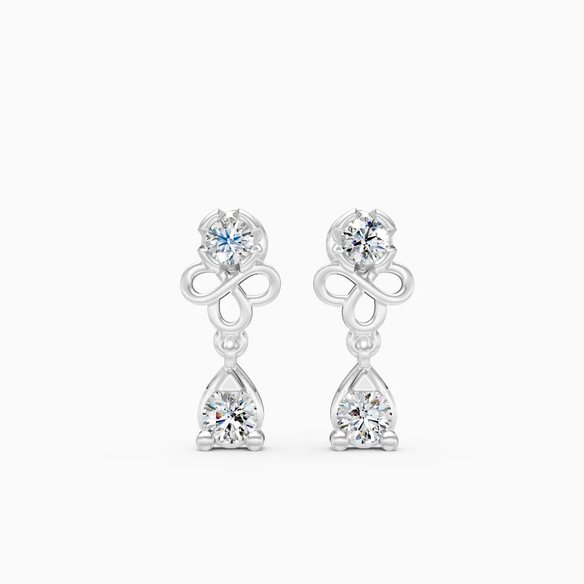 Elegance Knot Diamond Danglers