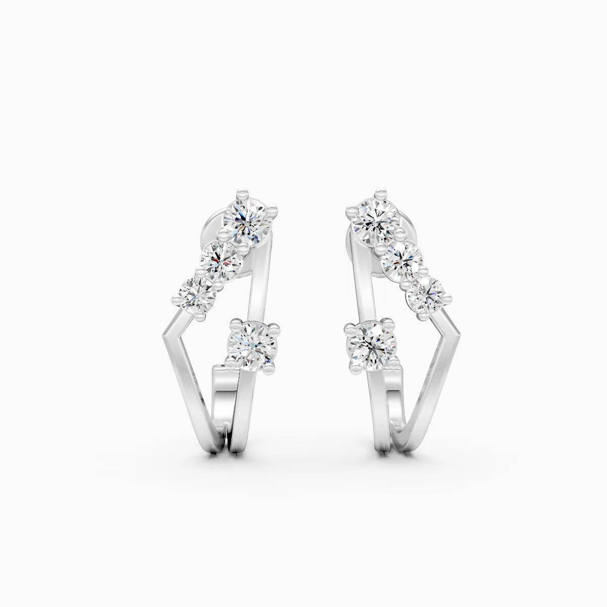 Lustra Edge Lab Grown Diamond Earrings