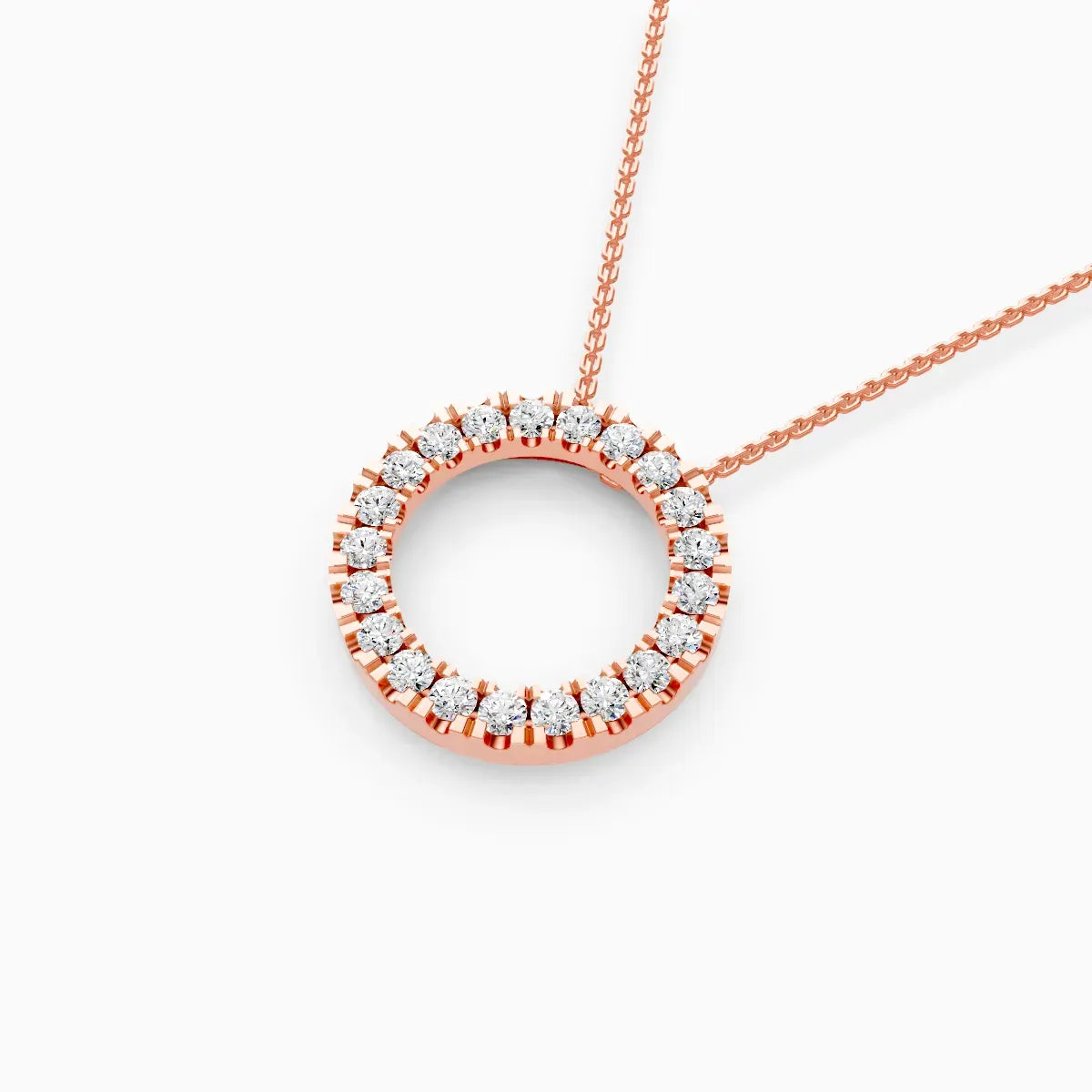 Luxury Lab Diamond Open Circle Necklace