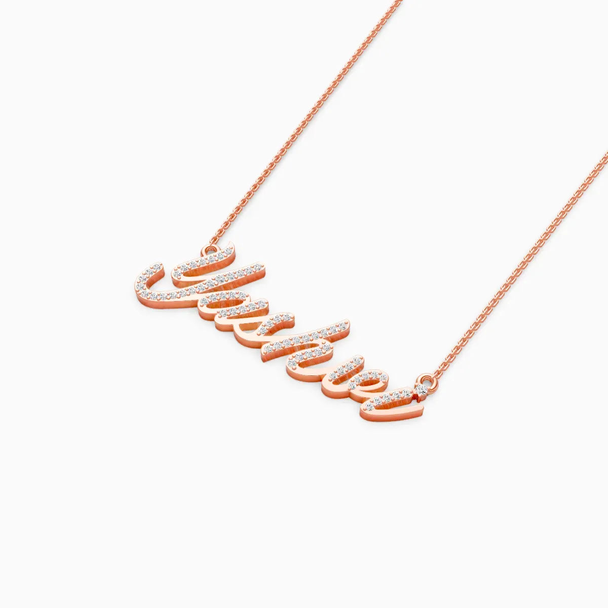 Custom Name Pendant Lab Diamond Necklace