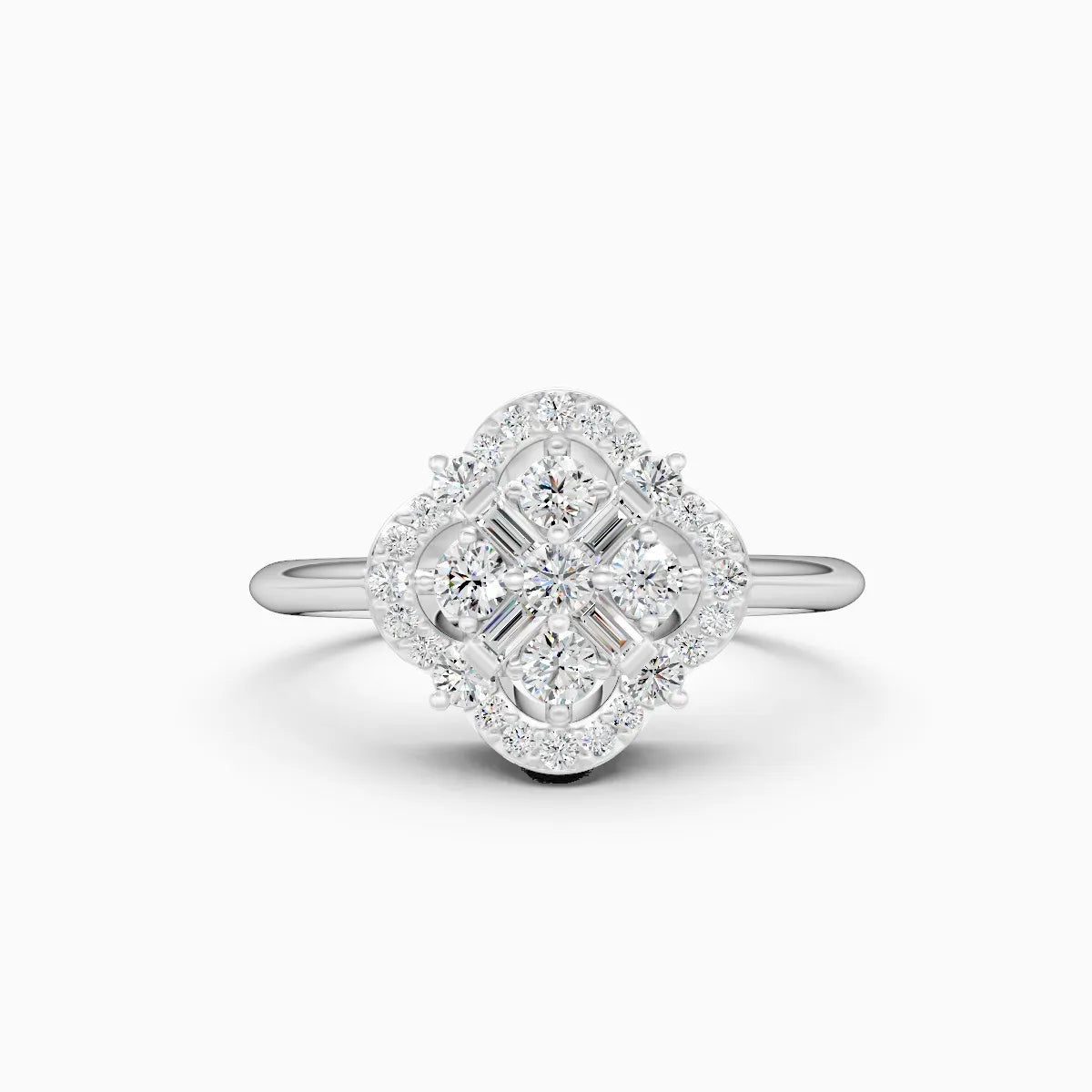 Royal Cluster Twilight Glow Lattice Ring