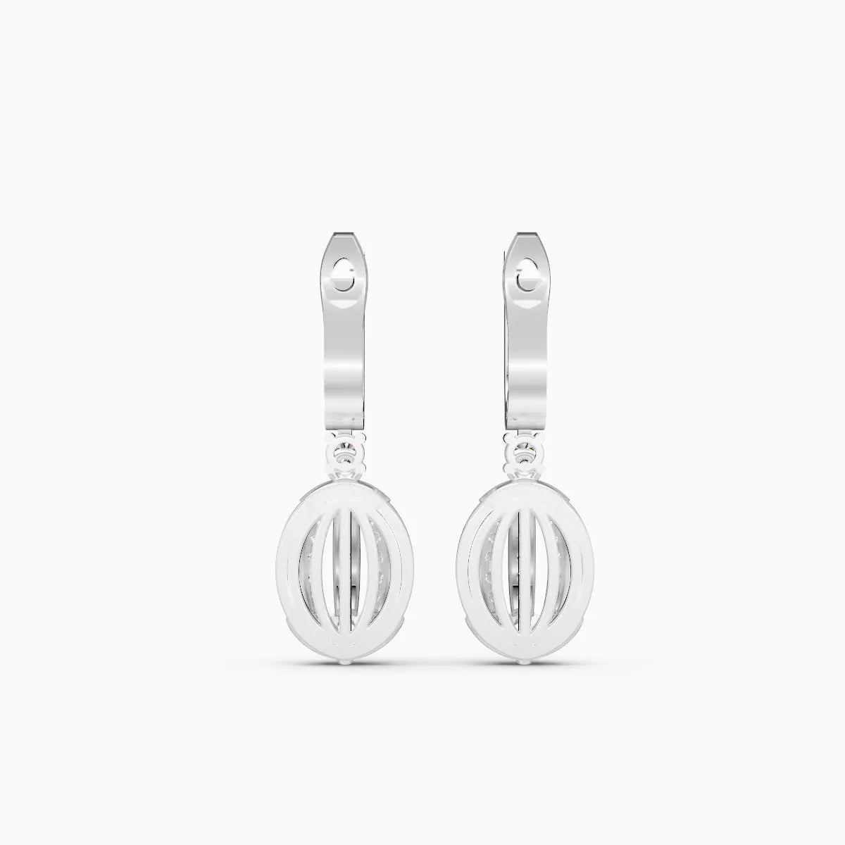 Art Deco Drop with Brilliant Round Cuts Lab Diamond Earrings