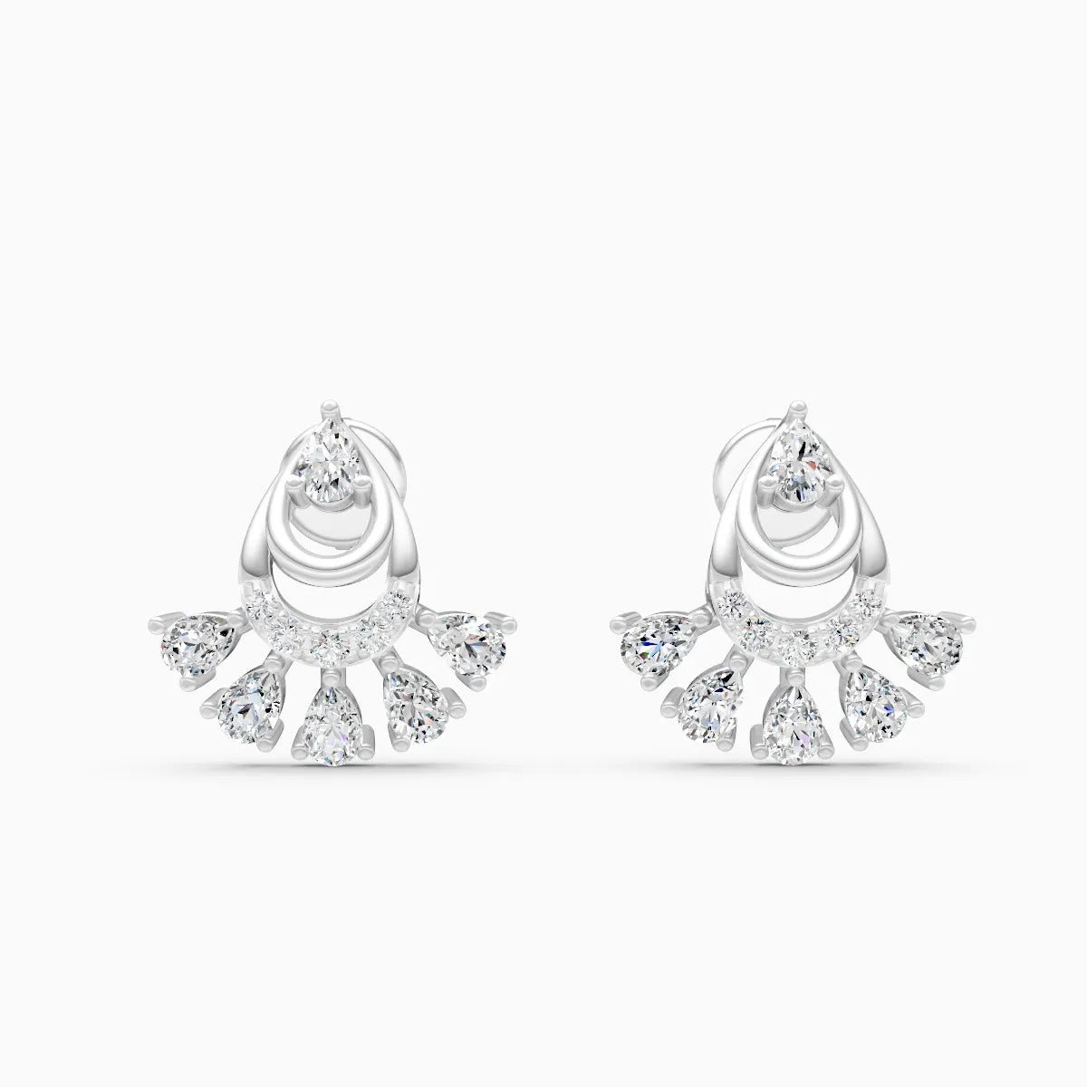 Opaline Feather Lab-Grown Diamond Earrings