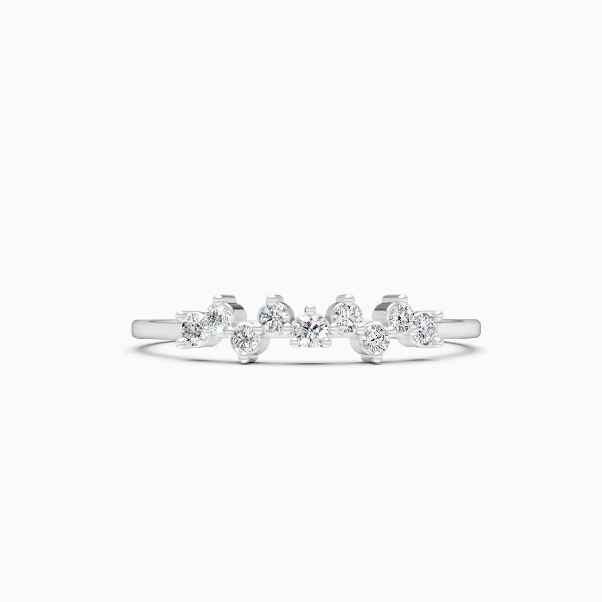 Double Raw Diamond Bar Ring