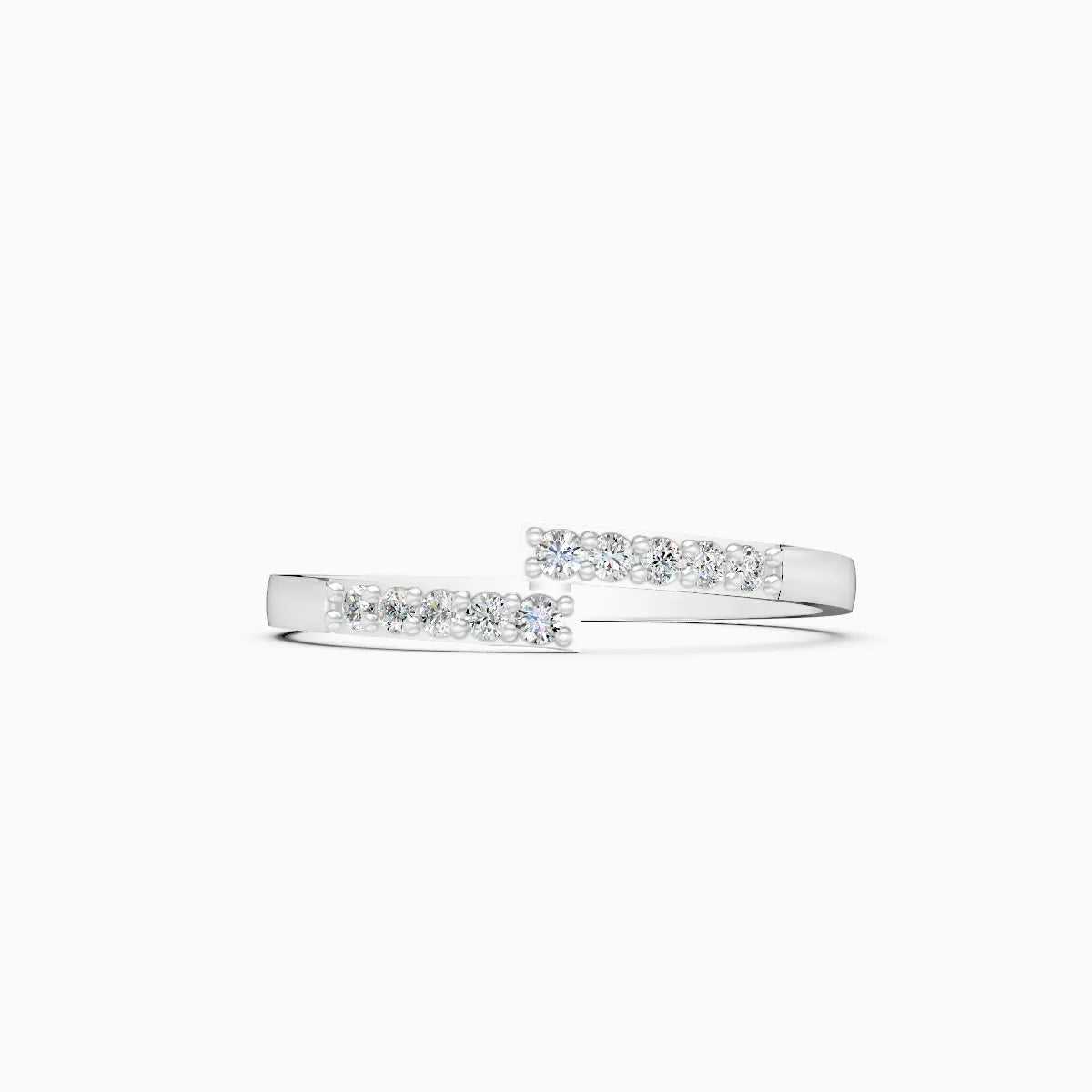 Open Diamond Bar Ring