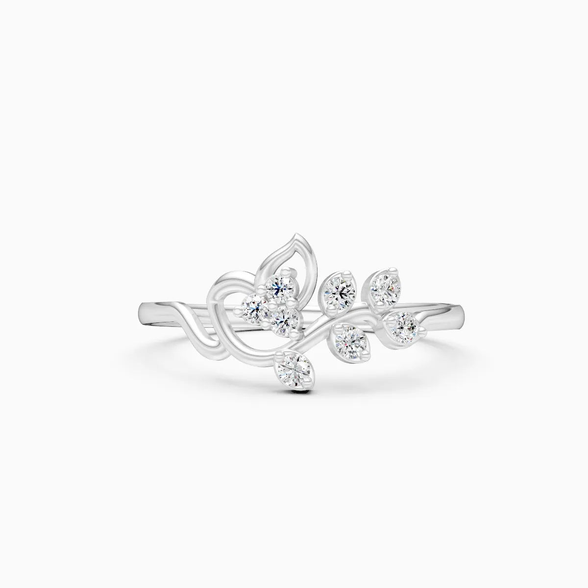Floral Cluster Diamond Ring
