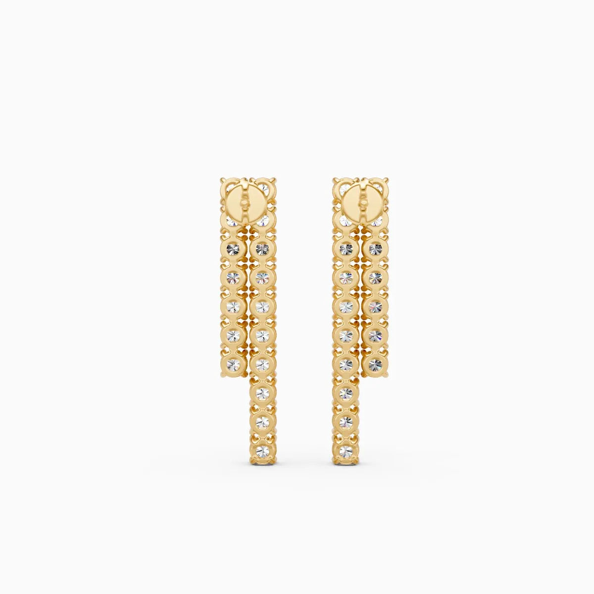 Brilliant Rows Statement Sparkle Line Earrings