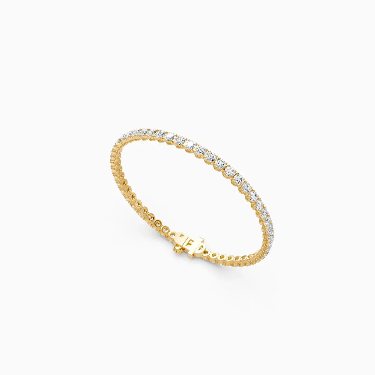Round Full Eternity Diamond Tennis Bracelet