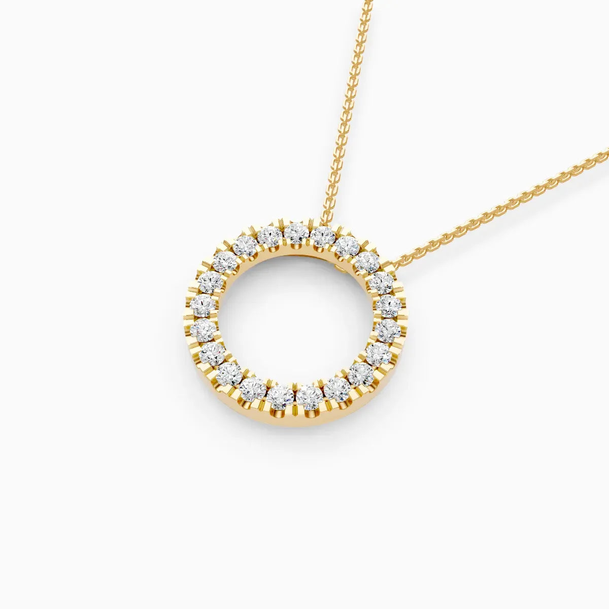 Luxury Lab Diamond Open Circle Necklace
