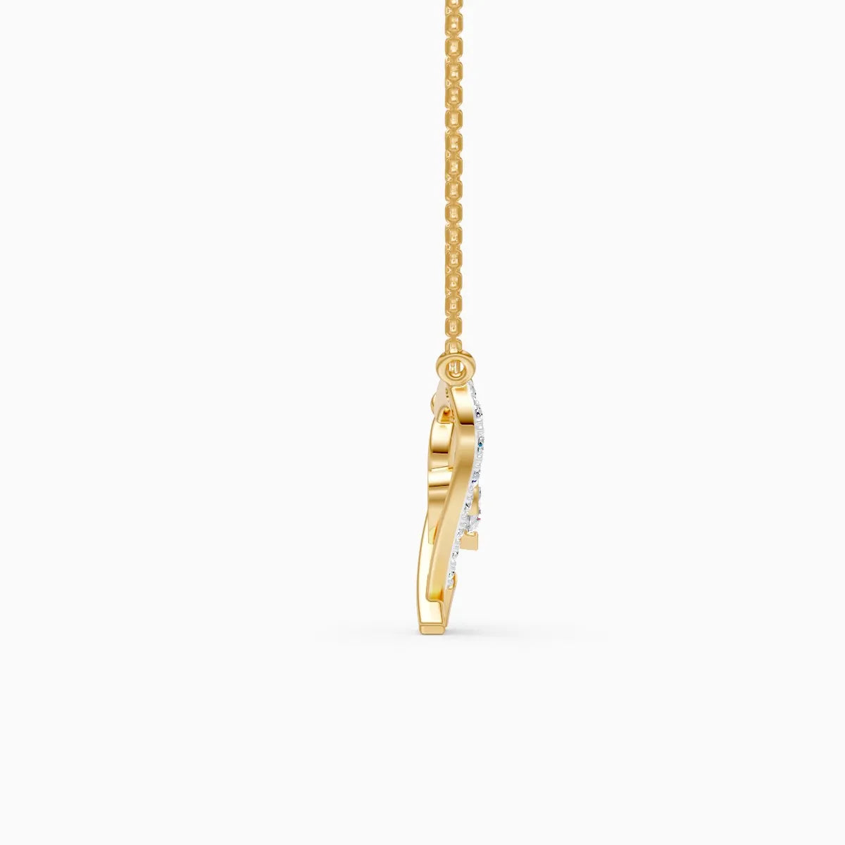 Soulmate Curve Lab Diamond Heart Necklace