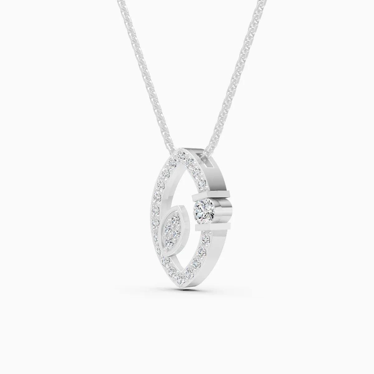 Marquise Fusion Tiny diamond Necklace