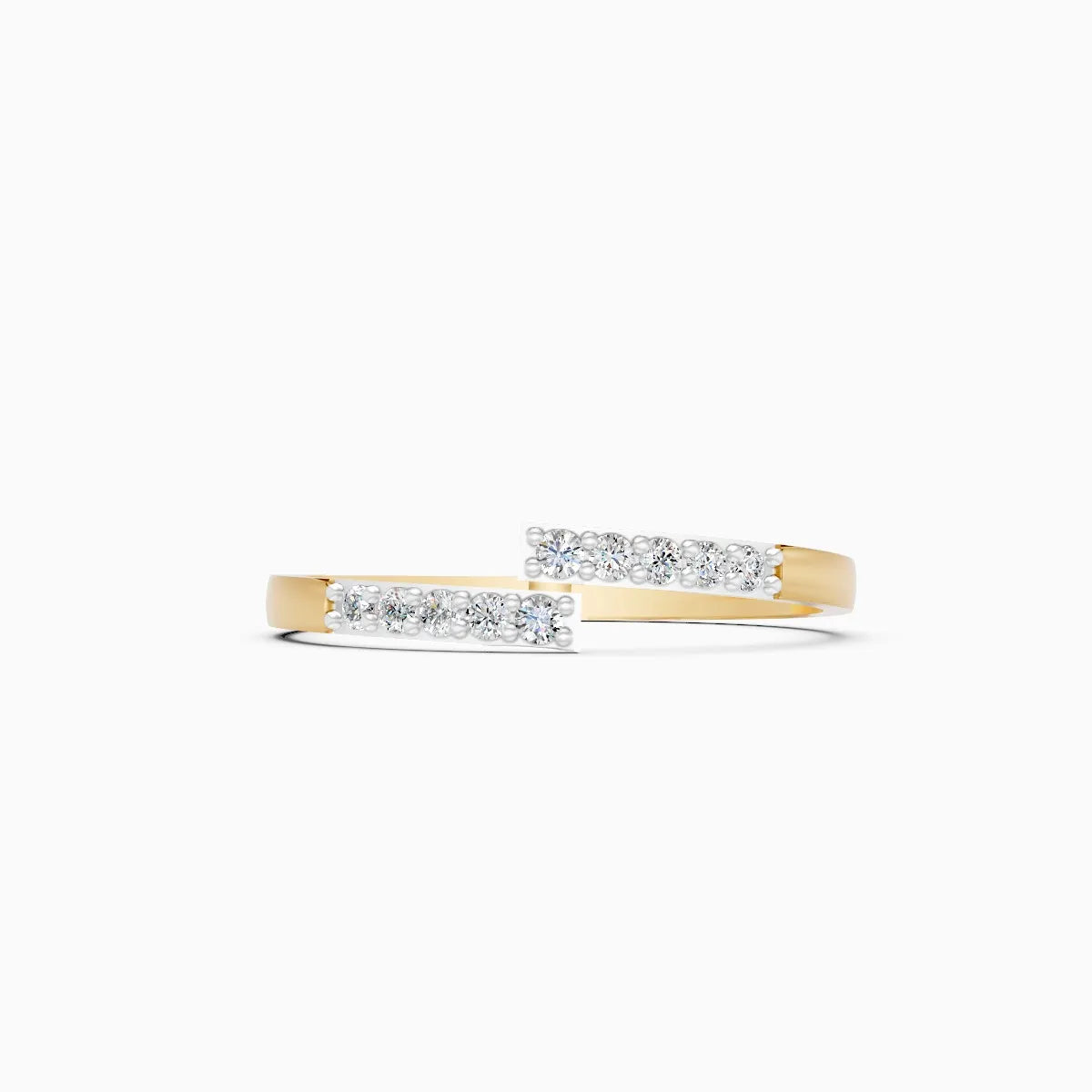 Open Diamond Bar Ring