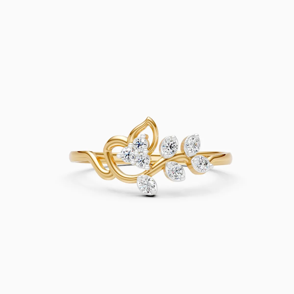 Floral Cluster Diamond Ring
