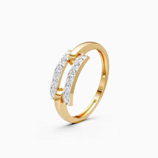 Dual Row Open Split Band Ring